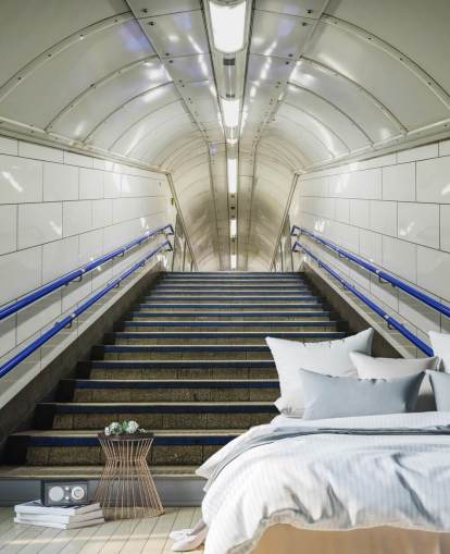 Blue and White Stairs Wallpaper Blue and White Stairs Wallpaper