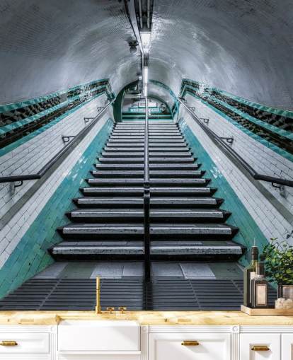 3D Up We Go Underground Mural