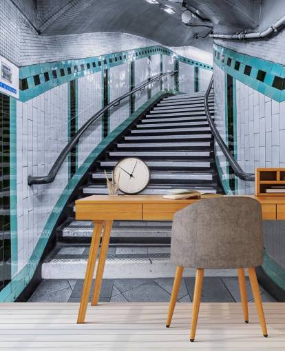 Murale souterraine de l'escalier