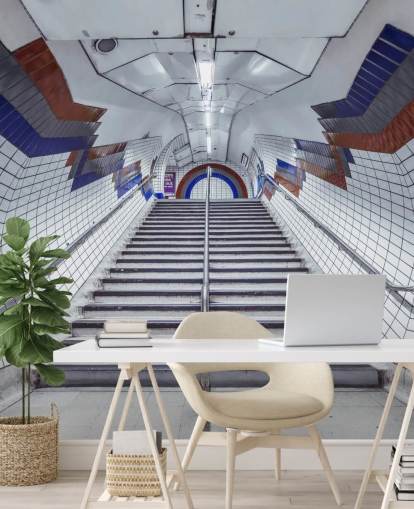 Red and Blue Underground Mural