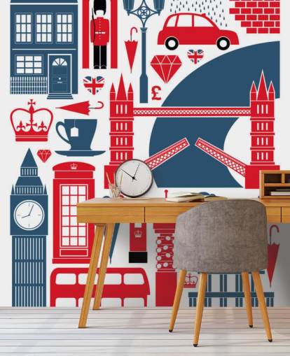 Carta da parati astratta Londra