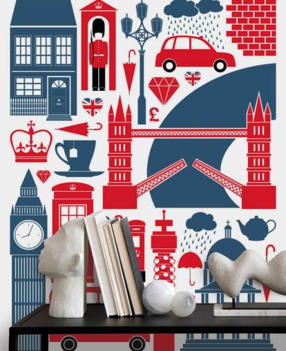 Papel pintado abstracto de Londres