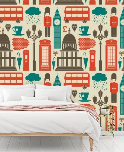 Blue and Red London Wallpaper Blue and Red London Wallpaper