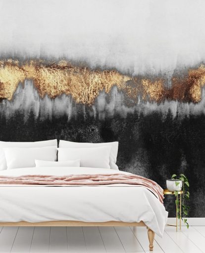 Mural de pared Industrial dorado