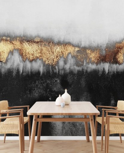 Golden Industrial Concrete Wallpaper