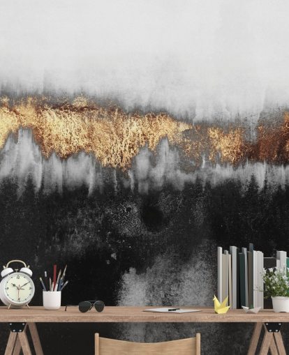 Mural de pared Industrial dorado