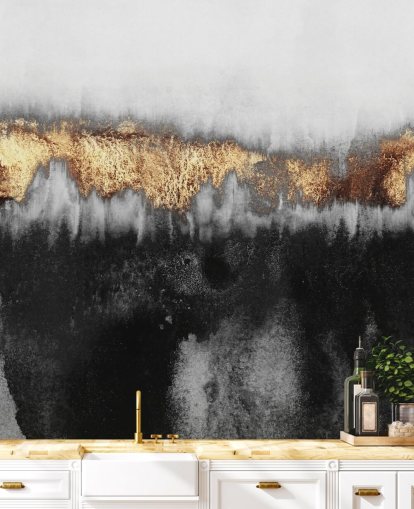 Golden Industrial Wall Mural