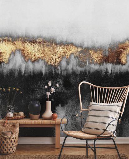 Mural de pared Industrial dorado