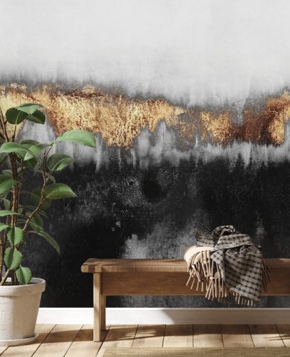 Golden Industrial Wall Mural