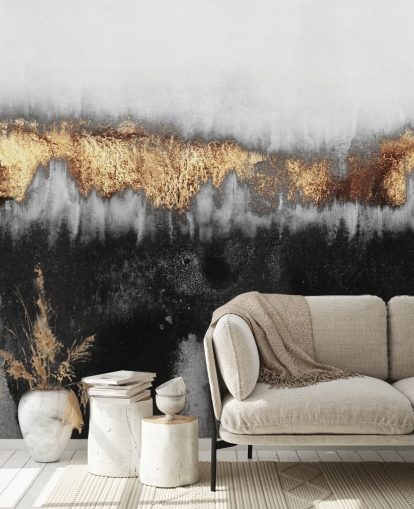 Golden Industrial Wall Mural