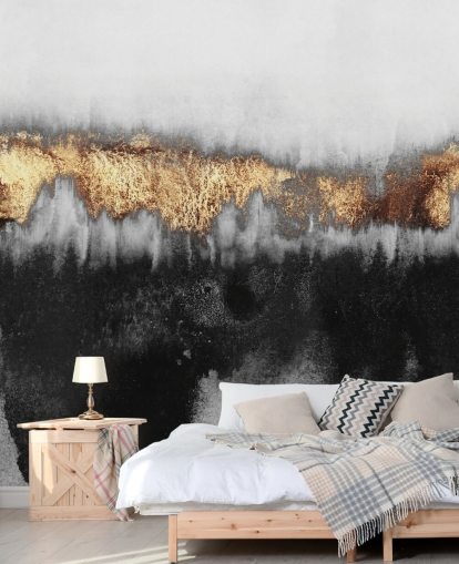 Mural de pared Industrial dorado