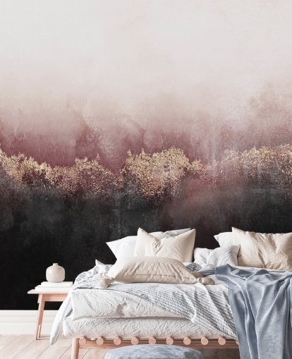 lyserødt abstrakt tapetmaleri kaldet Pink Sky af Elizabeth Fredriksson til soveværelser og stuer lyserødt abstrakt tapetmaleri kaldet Pink Sky af Elizabeth Fredriksson til soveværelser og stuer