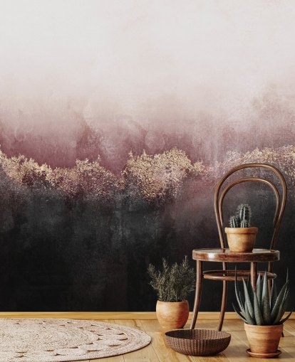 pink abstract wallpaper mural called Pink Sky by Elizabeth Fredriksson for bedrooms and living rooms