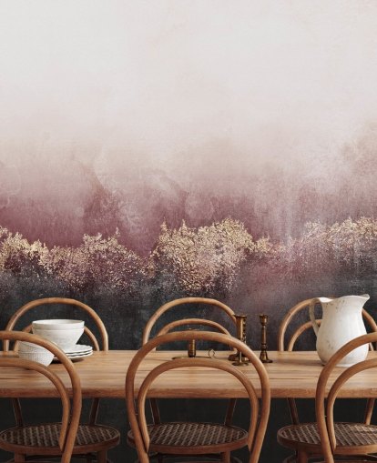 papier peint mural abstrait rose appelé Pink Sky par Elizabeth Fredriksson pour les chambres et les salons