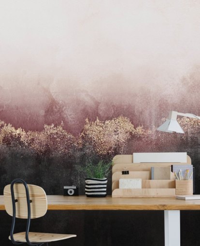 mural de papel pintado abstracto rosa llamado Pink Sky de Elizabeth Fredriksson para dormitorios y salas de estar