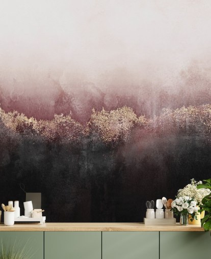 pink abstract wallpaper mural called Pink Sky by Elizabeth Fredriksson for bedrooms and living rooms