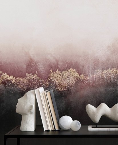 pink abstract wallpaper mural called Pink Sky by Elizabeth Fredriksson for bedrooms and living rooms