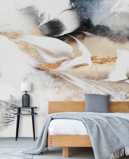 papier peint mural abstrait personnalisé neutre appelé Soothe Your Soul par Elizabeth Fredriksson pour les chambres ou les salles de bain