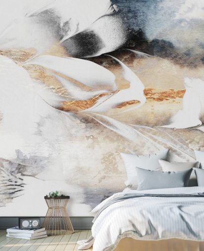 neutral custom abstract wallpaper mural called Soothe Your Soul by Elizabeth Fredriksson for bedrooms or bathrooms
