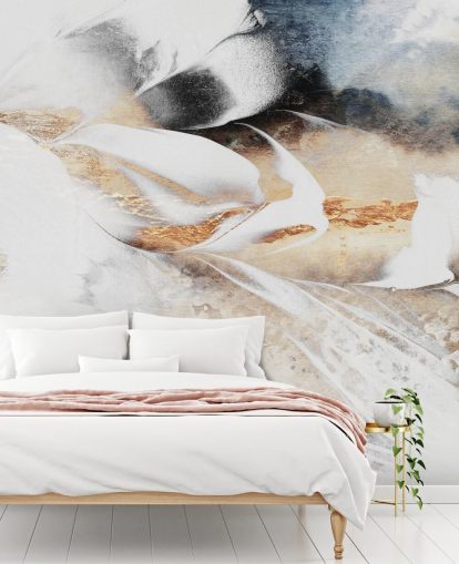 papier peint mural abstrait personnalisé neutre appelé Soothe Your Soul par Elizabeth Fredriksson pour les chambres ou les salles de bain