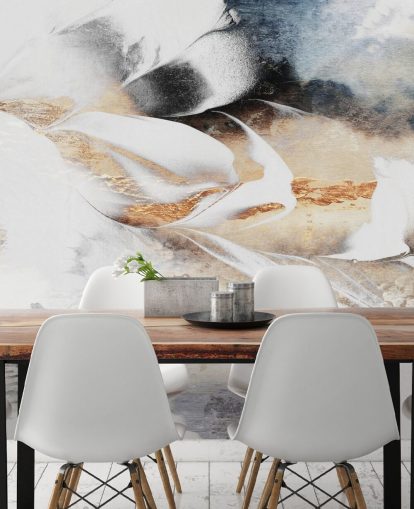 neutrale abstracte behangmuurschildering op maat genaamd Soothe Your Soul van Elizabeth Fredriksson voor slaapkamers of badkamers neutrale abstracte behangmuurschildering op maat genaamd Soothe Your Soul van Elizabeth Fredriksson voor slaapkamers of badkamers