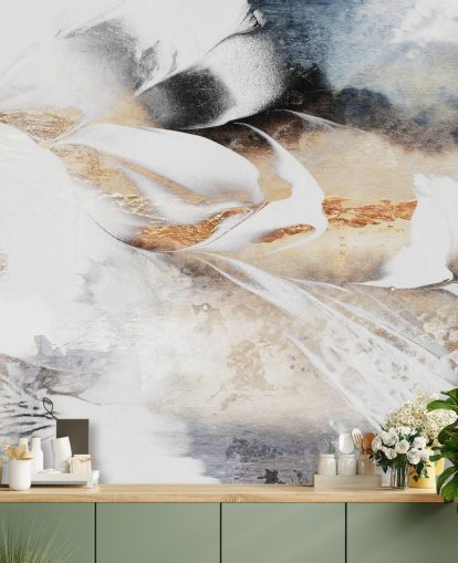 mural de papel de parede abstrato personalizado neutro chamado Soothe Your Soul de Elizabeth Fredriksson para quartos ou banheiros mural de papel de parede abstrato personalizado neutro chamado Soothe Your Soul de Elizabeth Fredriksson para quartos ou banheiros