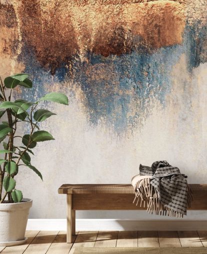 mural de papel pintado de hormigón blanco y azul llamado Storm Ahead de Elizabeth Fredriksson para dormitorio o baño mural de papel pintado de hormigón blanco y azul llamado Storm Ahead de Elizabeth Fredriksson para dormitorio o baño