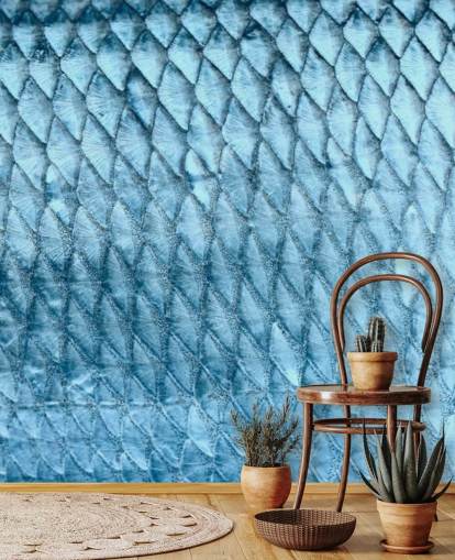Papier Peint Fresque Poisson Bleu