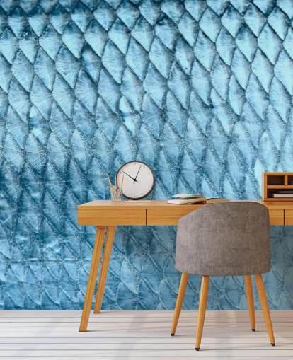 Papier Peint Fresque Poisson Bleu