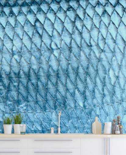 Decorazione murale con stampa di pesci blu Decorazione murale con stampa di pesci blu