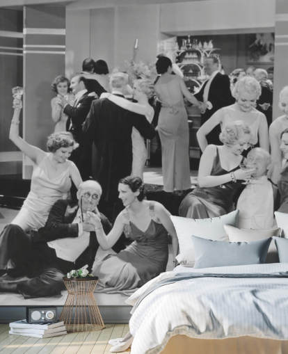 black and white photo of 1930s party wallpaper black and white photo of 1930s party wallpaper