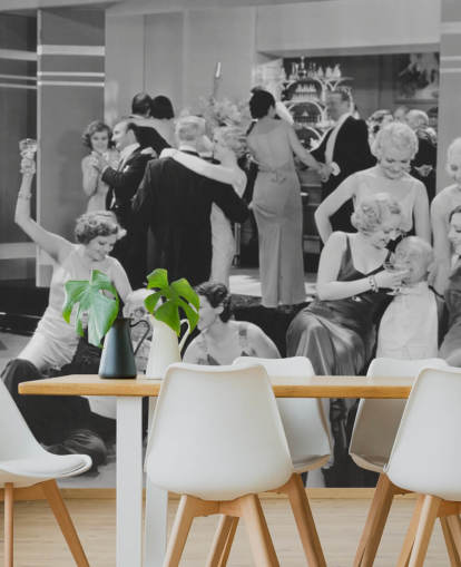 svart og hvitt bilde av 1930-tallet partiet tapet