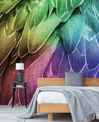 Mural loro pastel Mural loro pastel