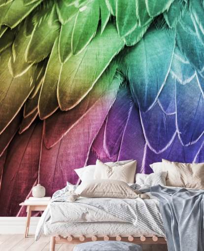 Pastel Parrot Print Mural Pastel Parrot Print Mural