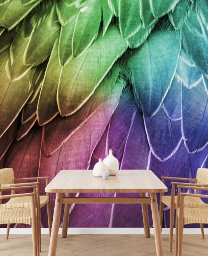 Pastel Parrot Print Mural