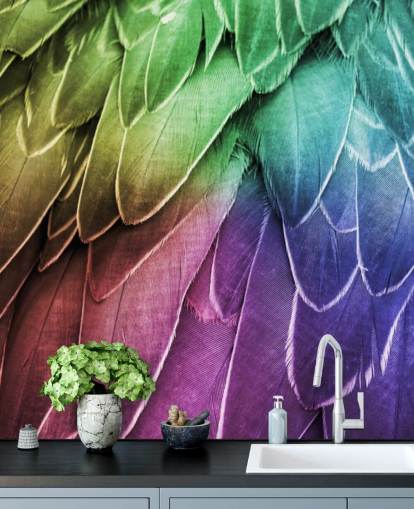 Mural loro pastel Mural loro pastel