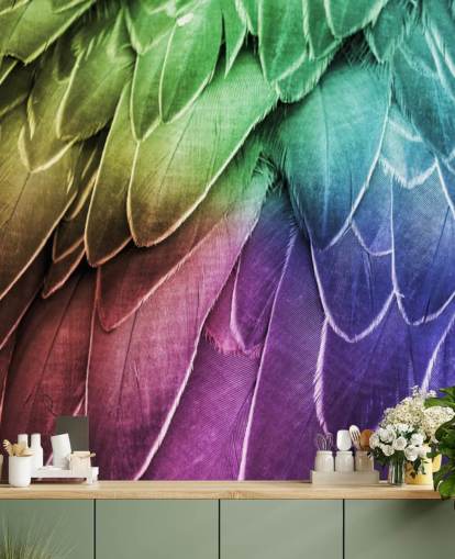 Pastellfarbenes Papagei Wandbild