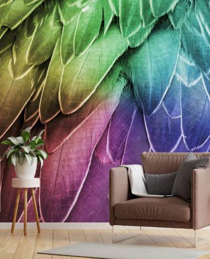 Pastellfarbenes Papagei Wandbild Pastellfarbenes Papagei Wandbild