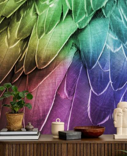 Mural loro pastel Mural loro pastel