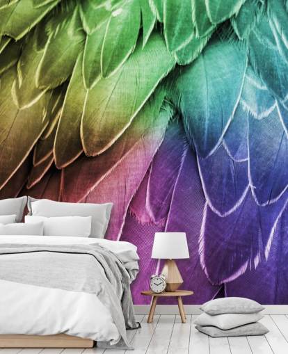 Pastellfarbenes Papagei Wandbild