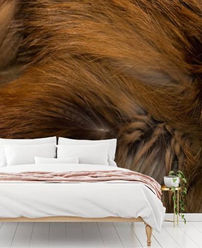 Decorazione murale con stampa di pelliccia di orso bruno