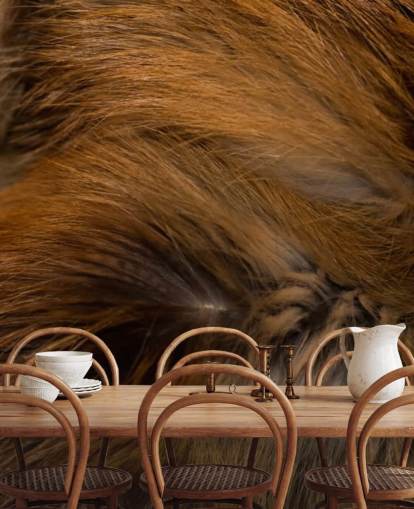 Brown Bear Fur Print Wall Mural