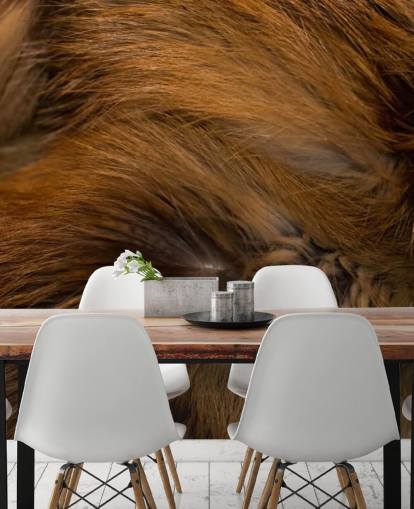 Brown Bear Fur Print Wall Mural