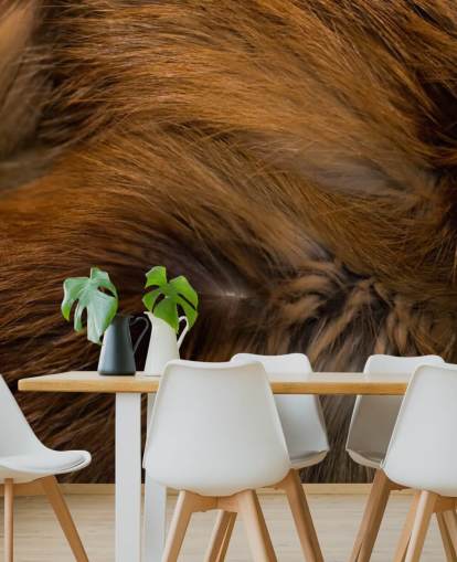 Decorazione murale con stampa di pelliccia di orso bruno