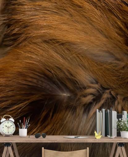 Brown Bear Fur Print Wall Mural