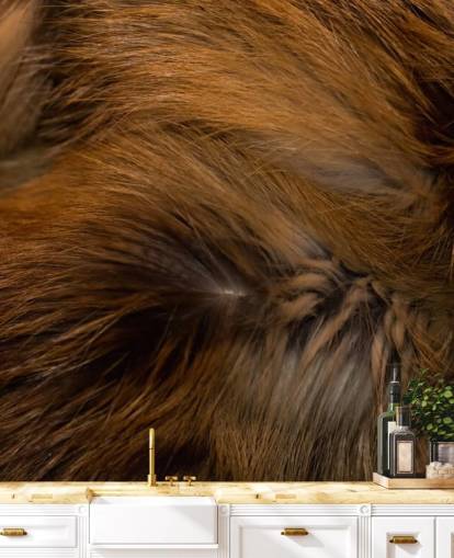 Decorazione murale con stampa di pelliccia di orso bruno