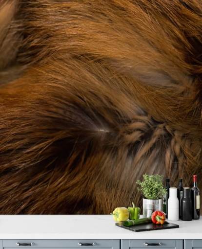 Brown Bear Fur Print Wall Mural