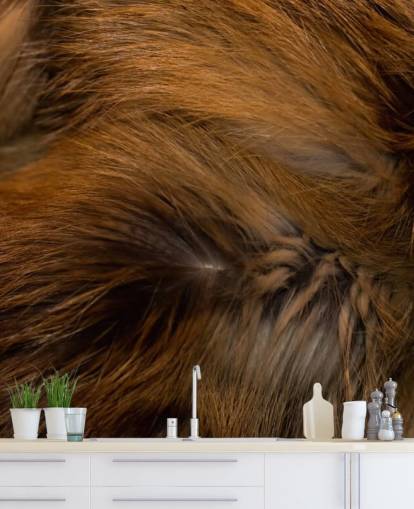 Brown Bear Fur Print Wall Mural