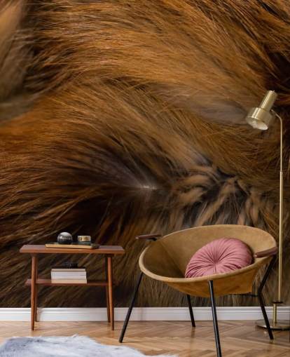 Decorazione murale con stampa di pelliccia di orso bruno