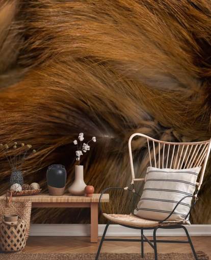 Brauner Bären-Print Wandgemälde